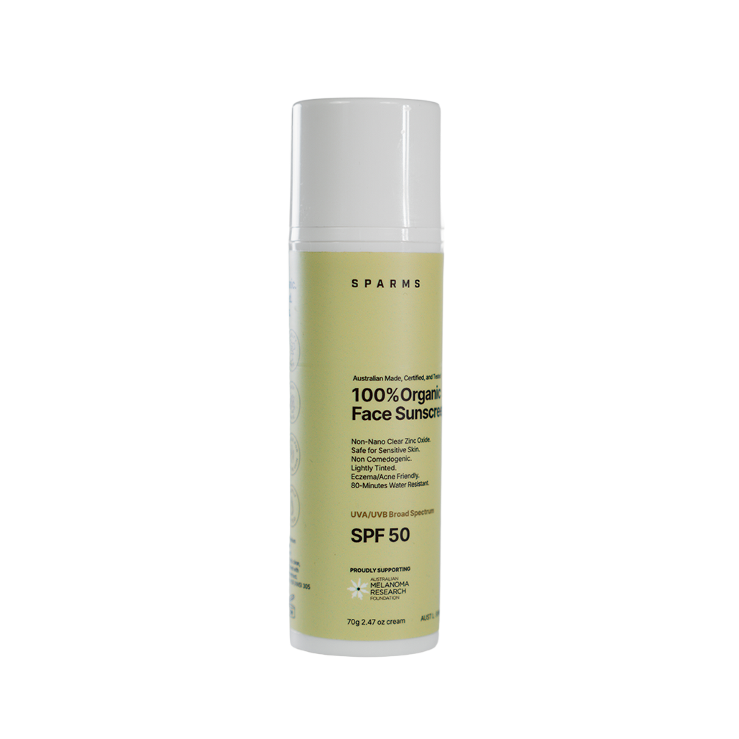 100% Organic Face Sunscreen