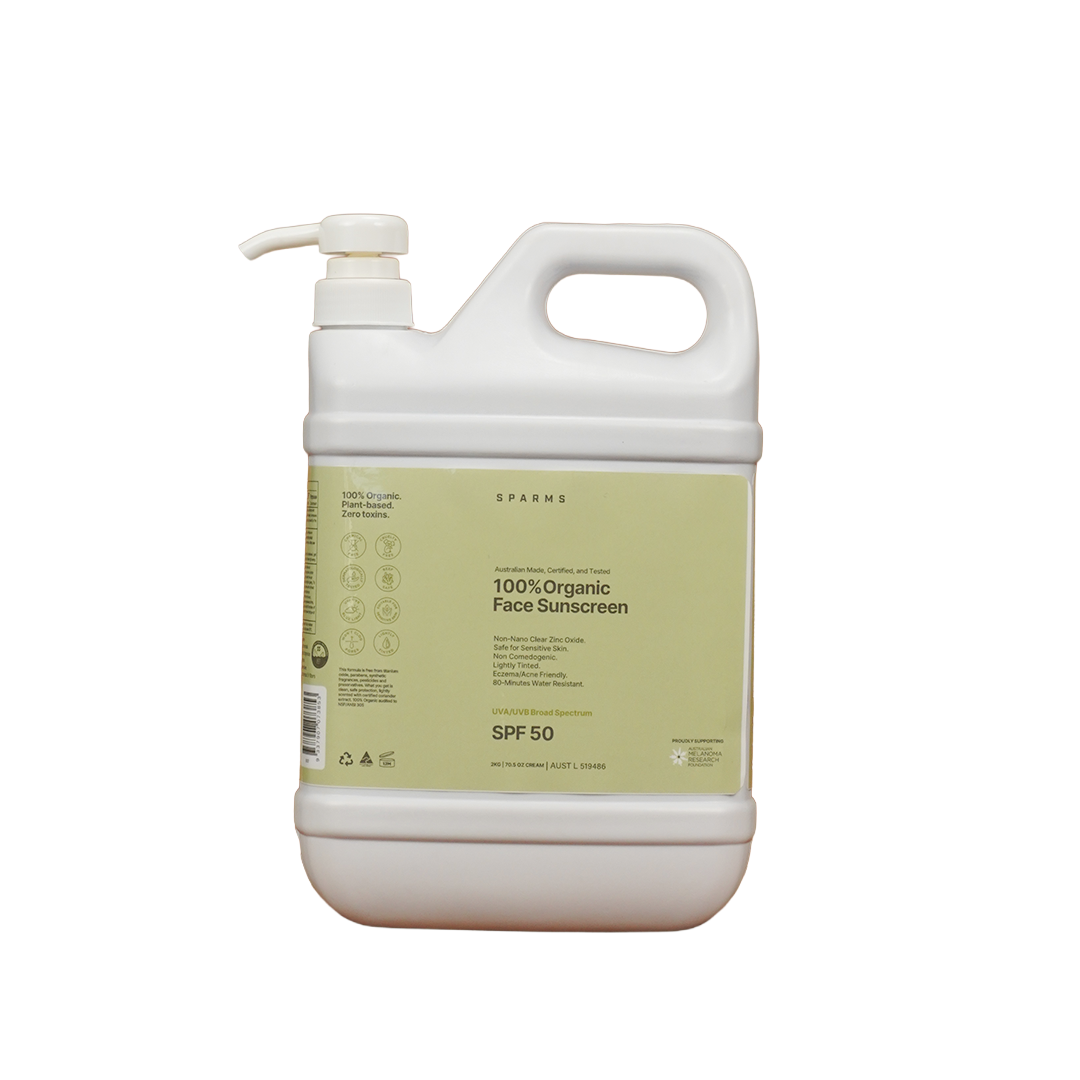 100% Organic Face Sunscreen 2kg Pump