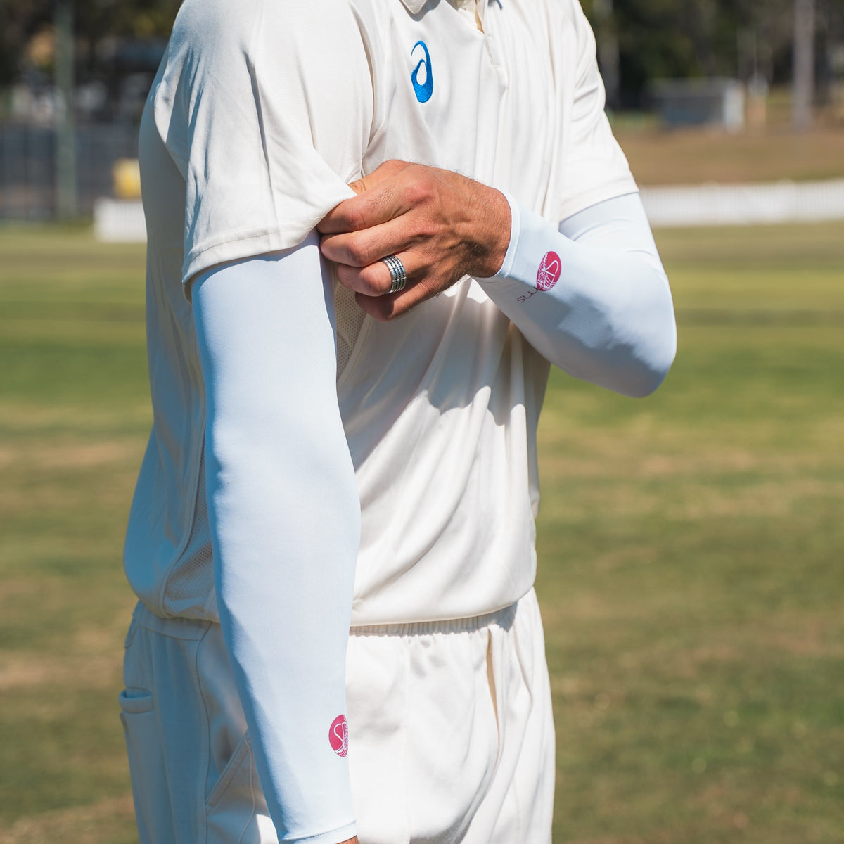 SP Cricket - Performance UV Sleeves [White]