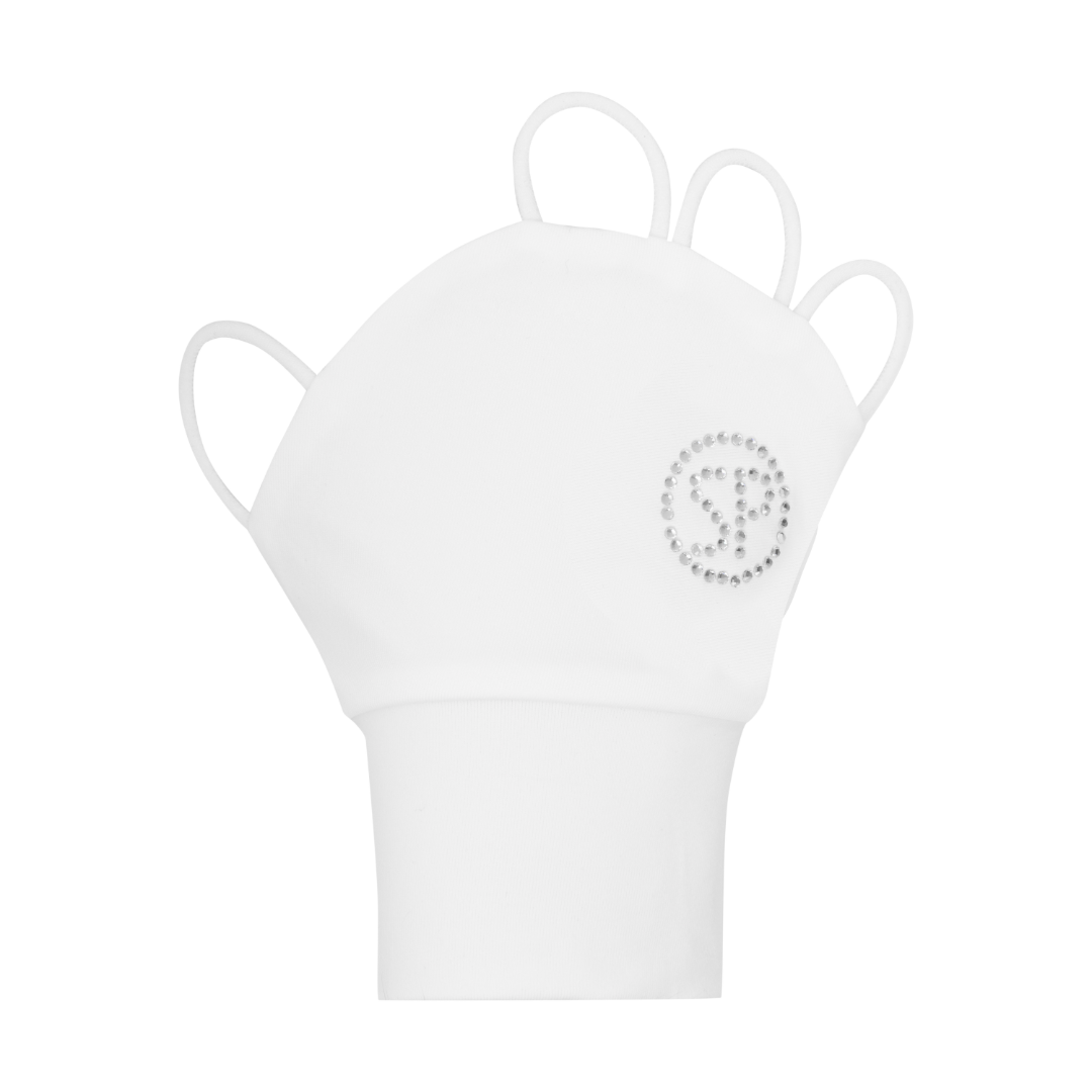 SP Glove (Palmless sun glove) - Crystal logo [White] - SParms